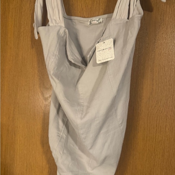 Free People Square neck lola Bodysuit with Tie Straps NWT - Picture 3 of 4